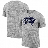 Columbus Blue Jackets 2018 Heathered Black Sideline Legend Velocity Travel Performance T-Shirt,baseball caps,new era cap wholesale,wholesale hats